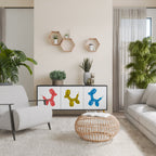 CHILDHOOD MEMORY Aparador de 3 Portas em Acabamento Preto