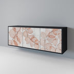 AUTUMN FRAGILITY Aparador de 3 Portas em Acabamento Preto