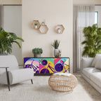 BIKE DREAMS Aparador de 3 Portas em Acabamento Preto