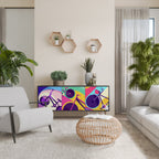 BIKE DREAMS Aparador de 3 Portas em Acabamento Preto