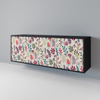 AUTUMN SUNDRIES Aparador de 3 Portas em Acabamento Preto