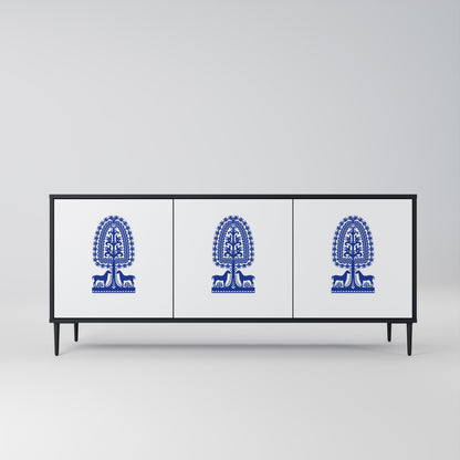 POLISH FOLK ART Aparador de 3 Portas