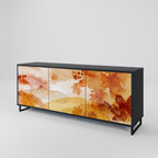 TRACES OF AUTUMN Aparador de 3 Portas em Acabamento Preto