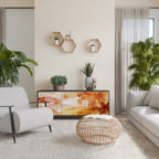 TRACES OF AUTUMN Aparador de 3 Portas em Acabamento Preto