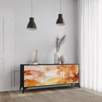 TRACES OF AUTUMN Aparador de 3 Portas em Acabamento Preto