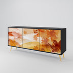 TRACES OF AUTUMN Aparador de 3 Portas em Acabamento Preto