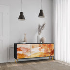 TRACES OF AUTUMN Aparador de 3 Portas em Acabamento Preto