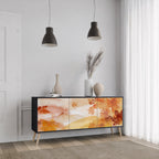 TRACES OF AUTUMN Aparador de 3 Portas em Acabamento Preto