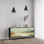 MORNING BY THE LAKE Aparador de 3 Portas em Acabamento Preto