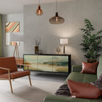 MORNING BY THE LAKE Aparador de 3 Portas em Acabamento Preto