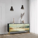 MORNING BY THE LAKE Aparador de 3 Portas em Acabamento Preto