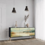 MORNING BY THE LAKE Aparador de 3 Portas em Acabamento Preto