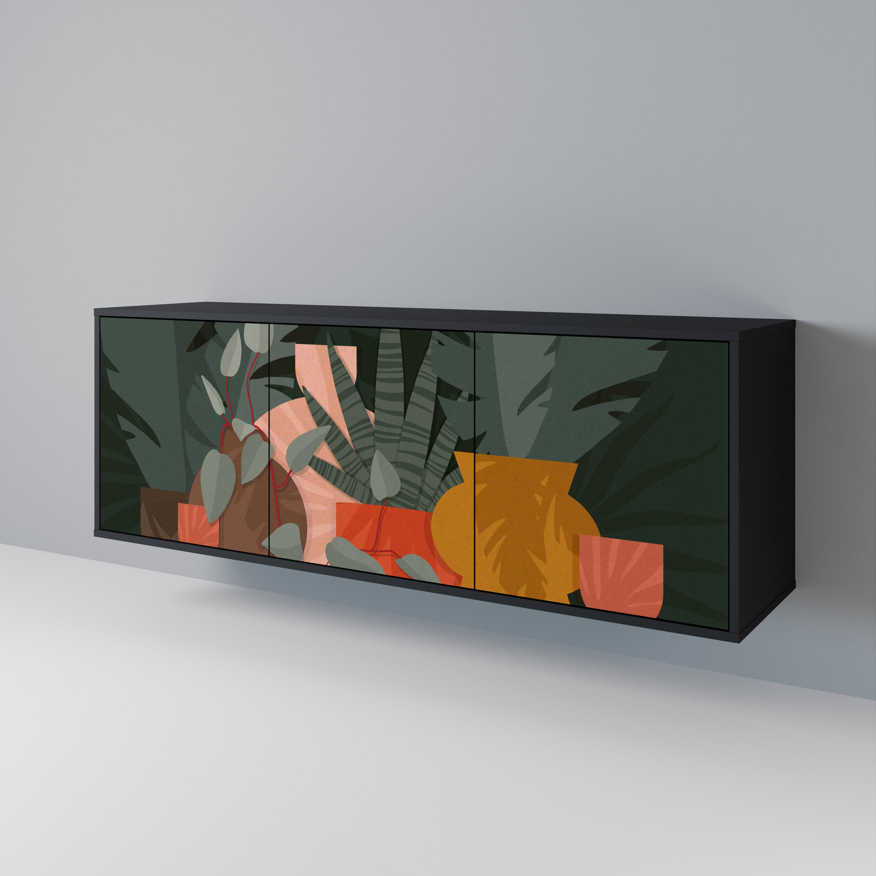 TROPICAL COMPOSITION 3-Door Sideboard