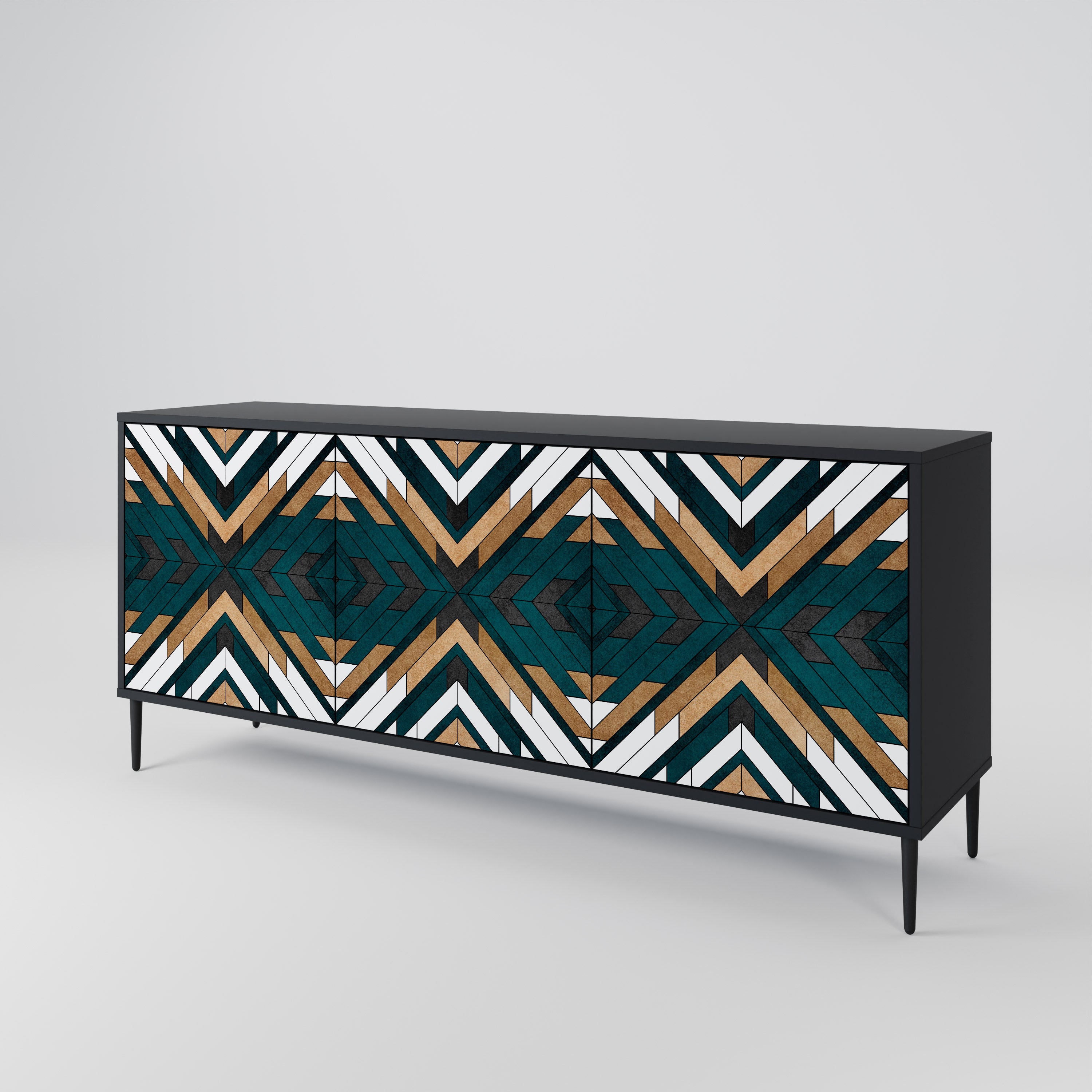 ARTISTIC GEOMETRY 3-Door Sideboard
