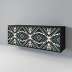 DIMENSION DELIGHTS Aparador de 3 Portas em Acabamento Preto