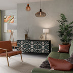 DIMENSION DELIGHTS Aparador de 3 Portas em Acabamento Preto