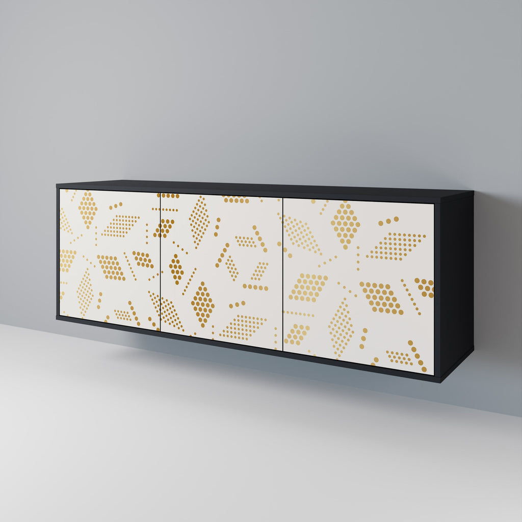 SPOTTED DAZE Aparador de 3 Portas em Acabamento Preto