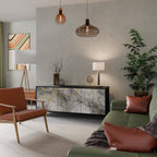 TIMELESS GLIDE Aparador de 3 Portas em Acabamento Preto