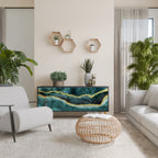 GOLDRUSH ODYSSEY Aparador de 3 Portas em Acabamento Preto