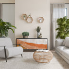 SANDHILLS SPLENDOUR Aparador de 3 Portas em Acabamento Preto