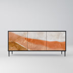 SANDHILLS SPLENDOUR Aparador de 3 Portas em Acabamento Preto