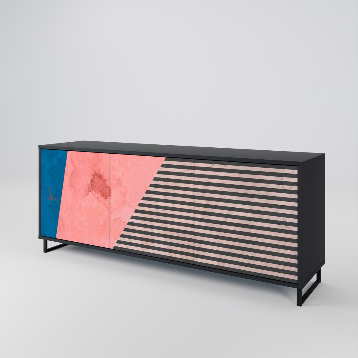 GLAMOROUS STRIPE Aparador de 3 Portas
