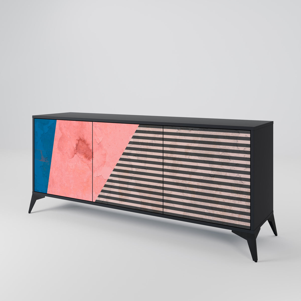GLAMOROUS STRIPE Aparador de 3 Portas