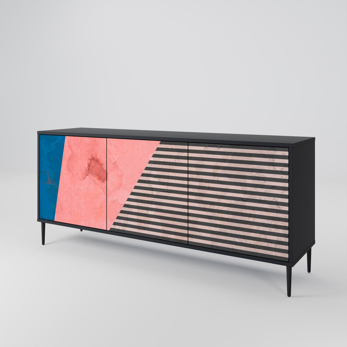 GLAMOROUS STRIPE Aparador de 3 Portas