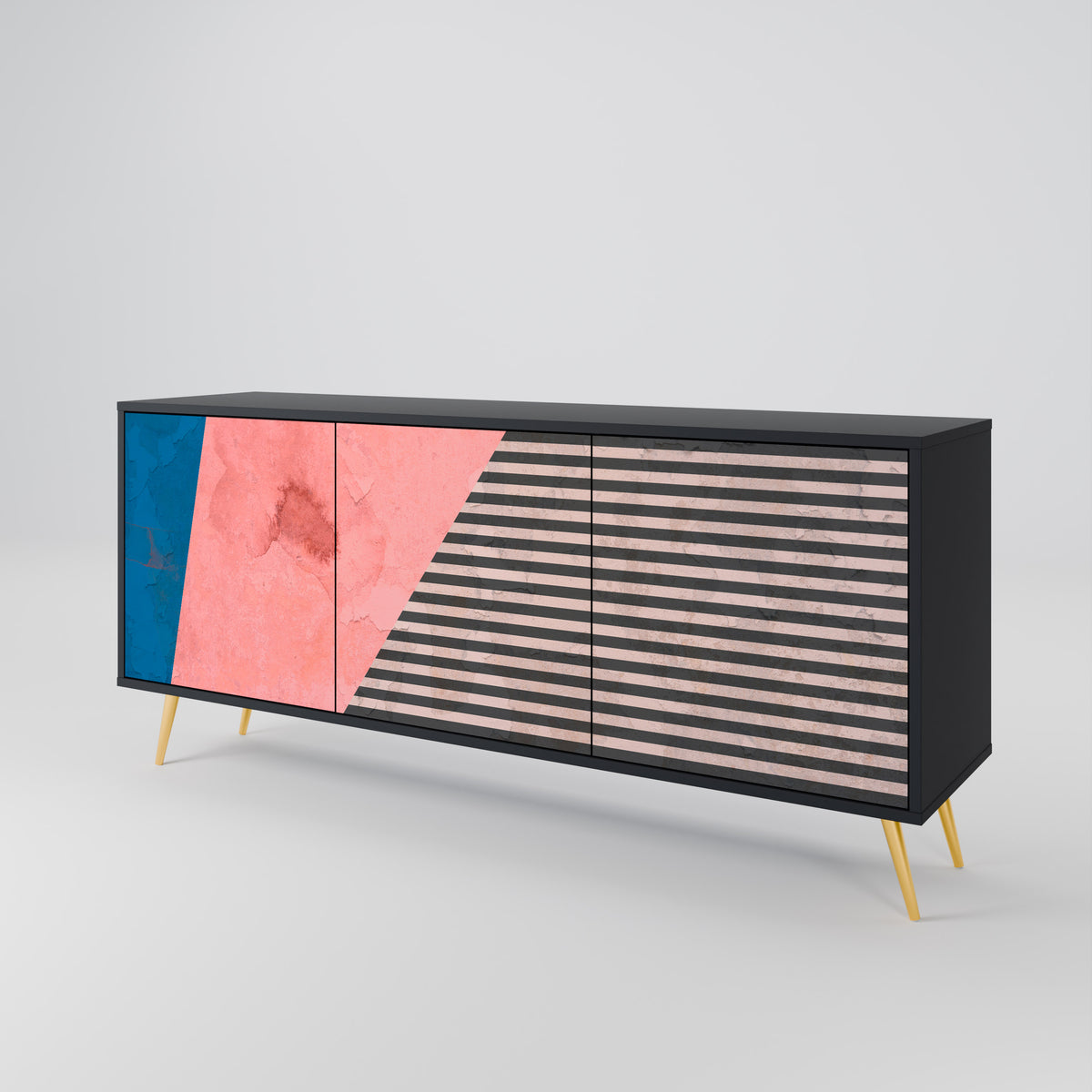 GLAMOROUS STRIPE Aparador de 3 Portas