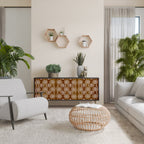 BROWN EYES 3-Door Sideboard in Black Finish