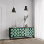 GREEN EYES 3-Door Sideboard in Black Finish