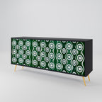 GREEN EYES 3-Door Sideboard in Black Finish