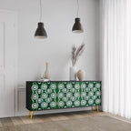 GREEN EYES 3-Door Sideboard in Black Finish
