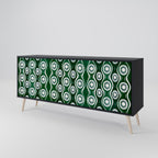 GREEN EYES 3-Door Sideboard in Black Finish