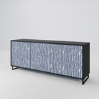 GRAPHITE RAIN 3-Door Sideboard in Black Finish