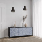 GRAPHITE RAIN 3-Door Sideboard in Black Finish