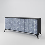 GRAPHITE RAIN 3-Door Sideboard in Black Finish