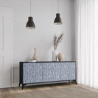 GRAPHITE RAIN 3-Door Sideboard in Black Finish