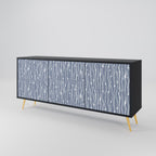 GRAPHITE RAIN 3-Door Sideboard in Black Finish
