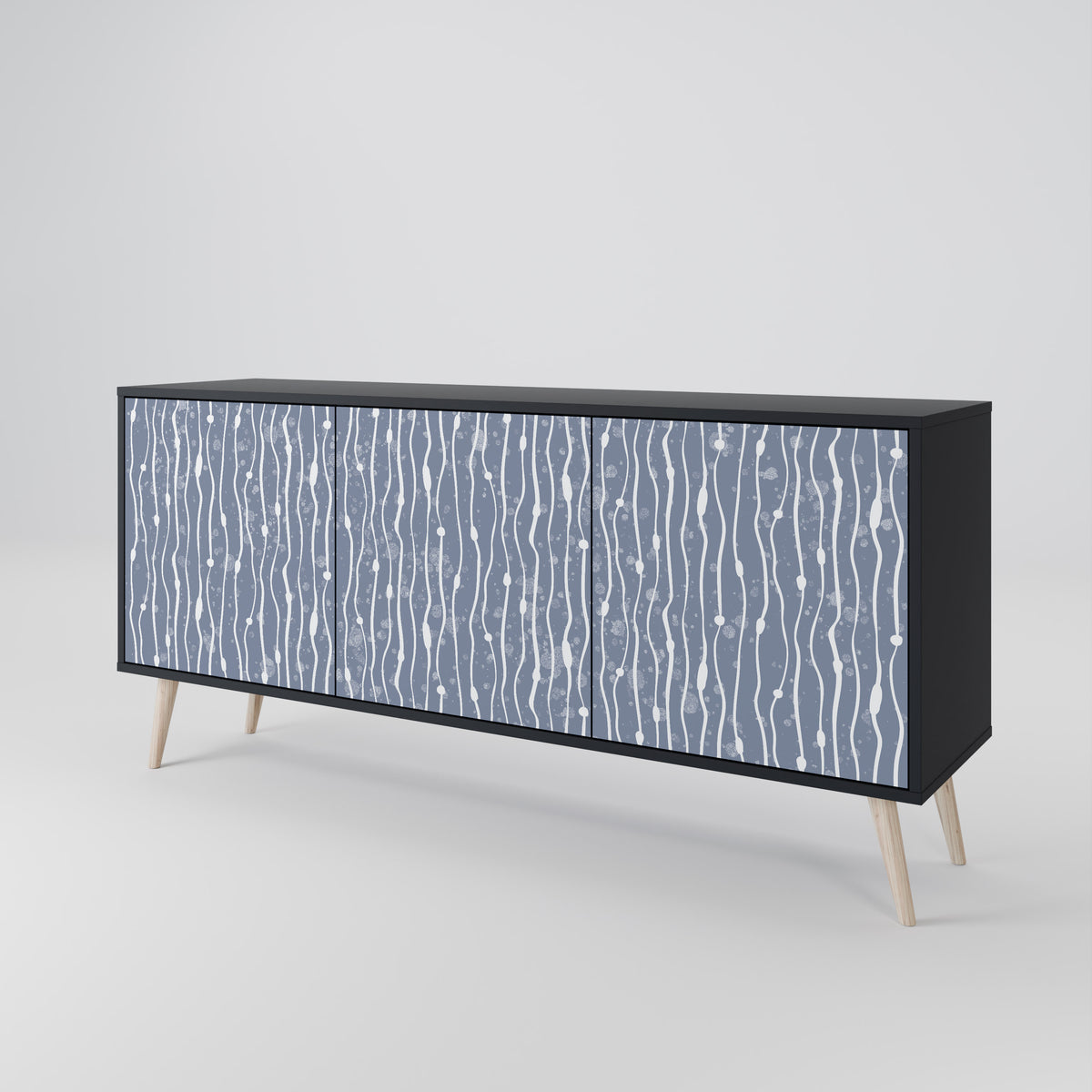 GRAPHITE RAIN Aparador de 3 Portas
