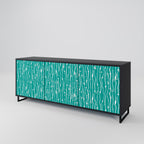 TURQUOISE RAIN 3-Door Sideboard in Black Finish