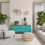 TURQUOISE RAIN 3-Door Sideboard in Black Finish