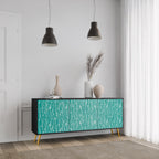 TURQUOISE RAIN 3-Door Sideboard in Black Finish