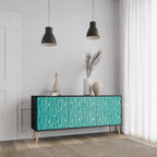 TURQUOISE RAIN 3-Door Sideboard in Black Finish