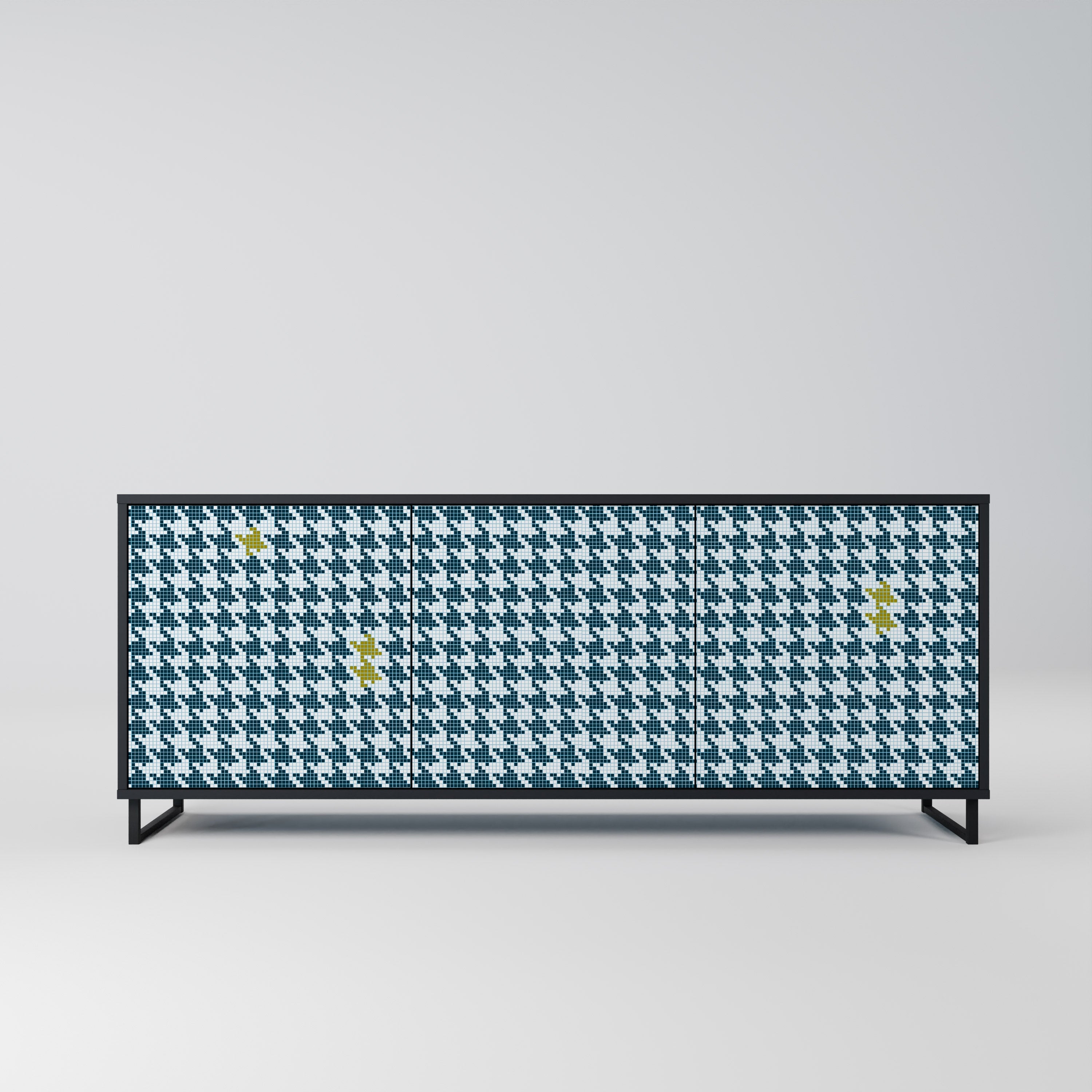 OUT OF CONTEXT 3-Door Sideboard in Black Finish