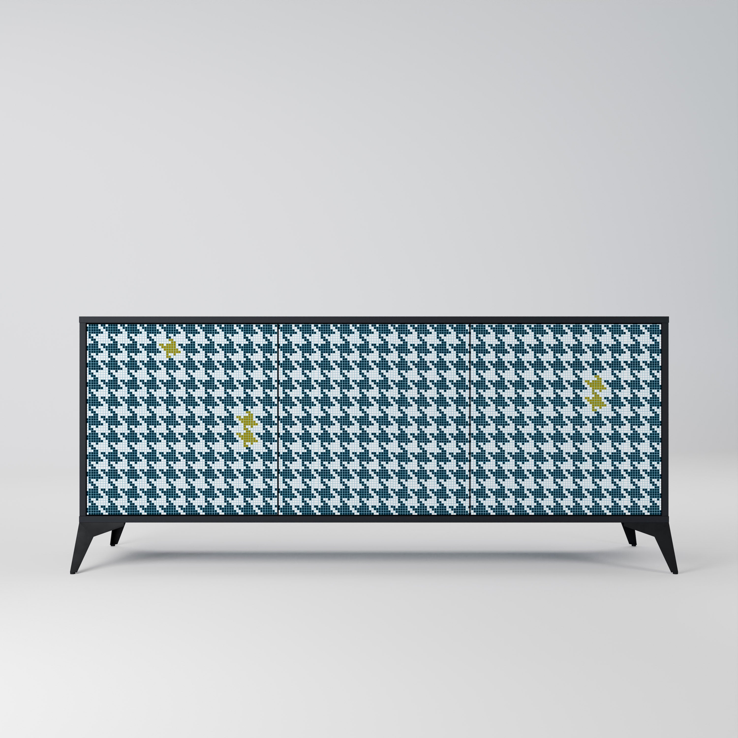 OUT OF CONTEXT 3-Door Sideboard in Black Finish