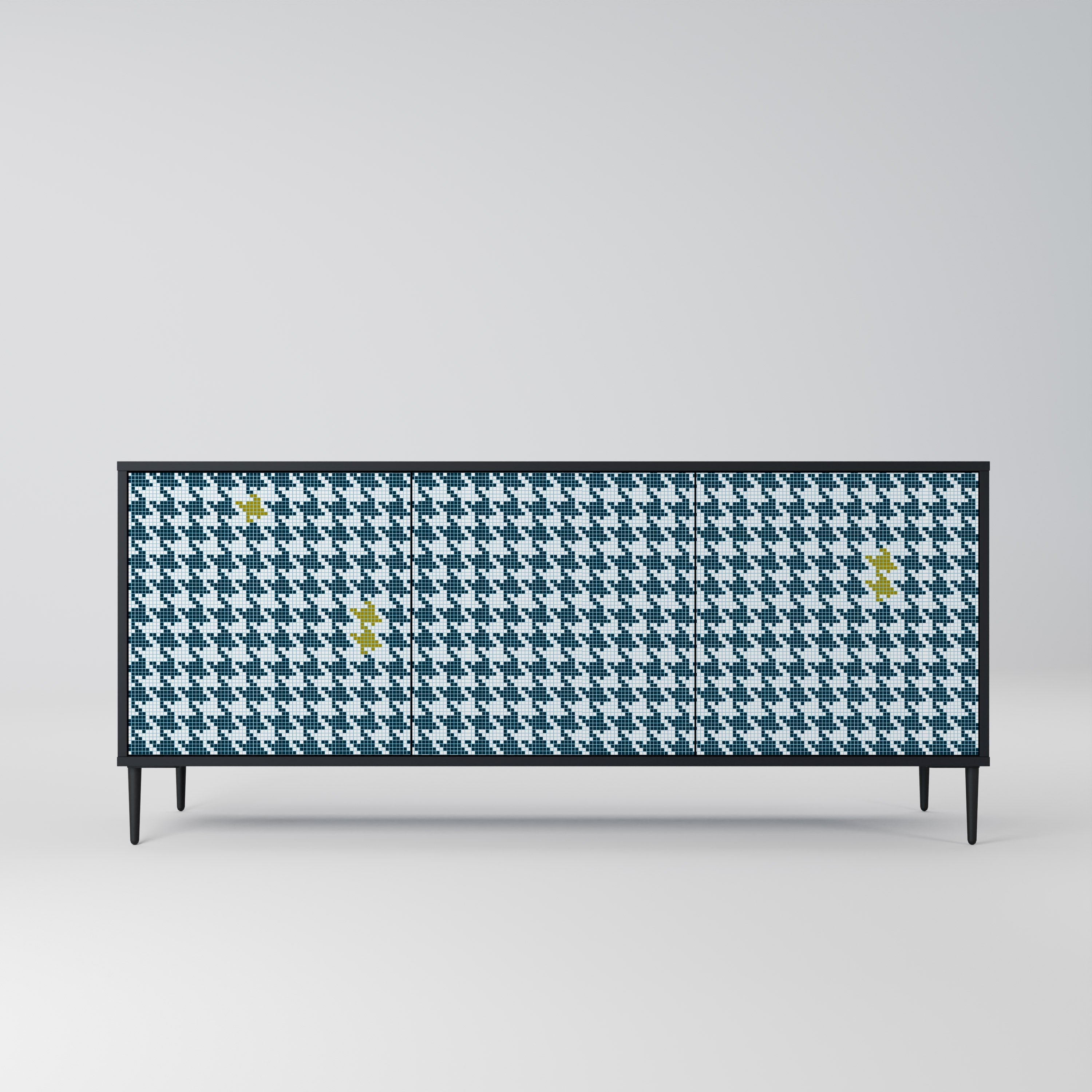 OUT OF CONTEXT 3-Door Sideboard in Black Finish