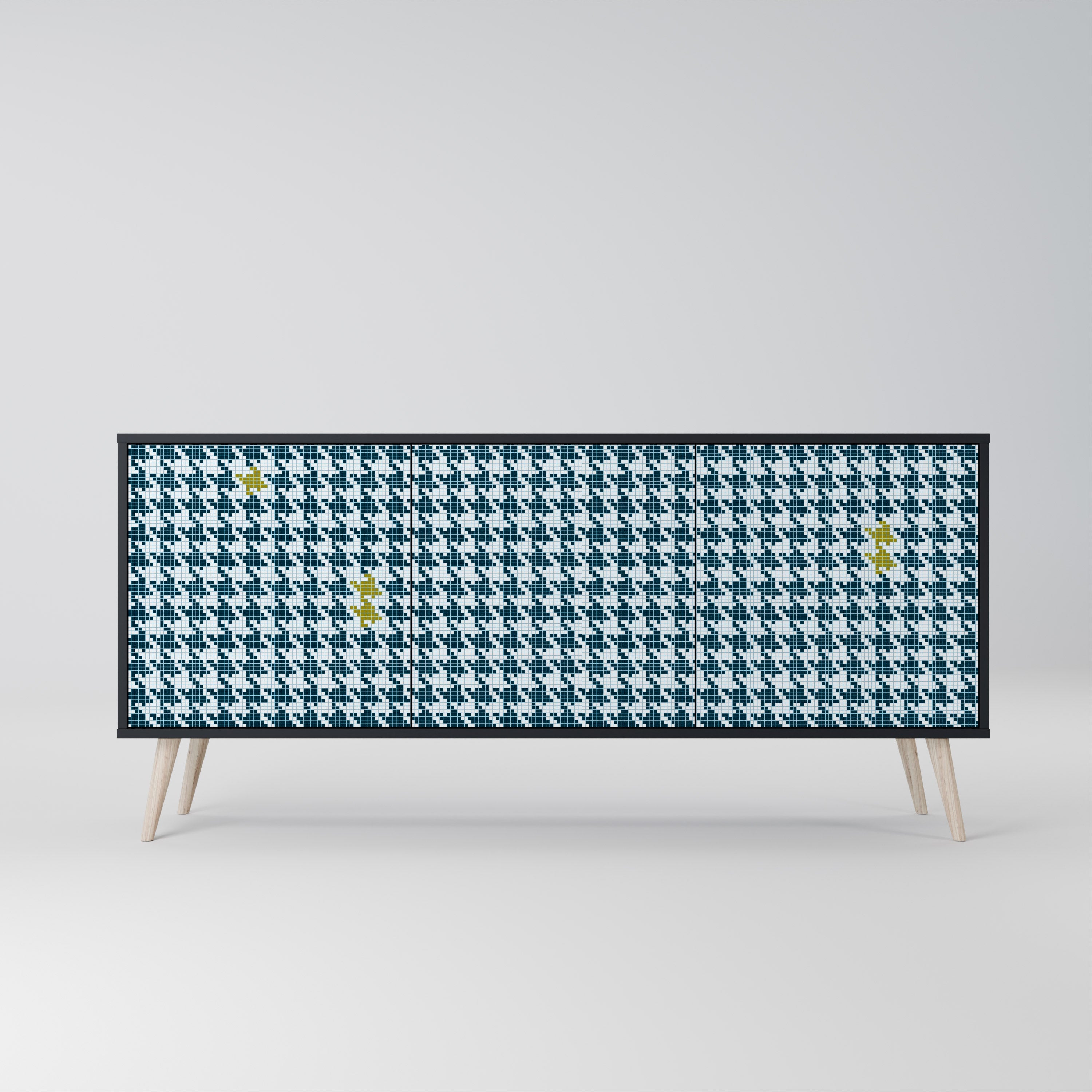 OUT OF CONTEXT 3-Door Sideboard in Black Finish