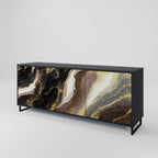 GOLD DUST 3-Door Sideboard in Black Finish