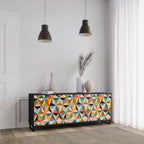 TESSELATE TREASURES 3-Door Sideboard in Black Finish